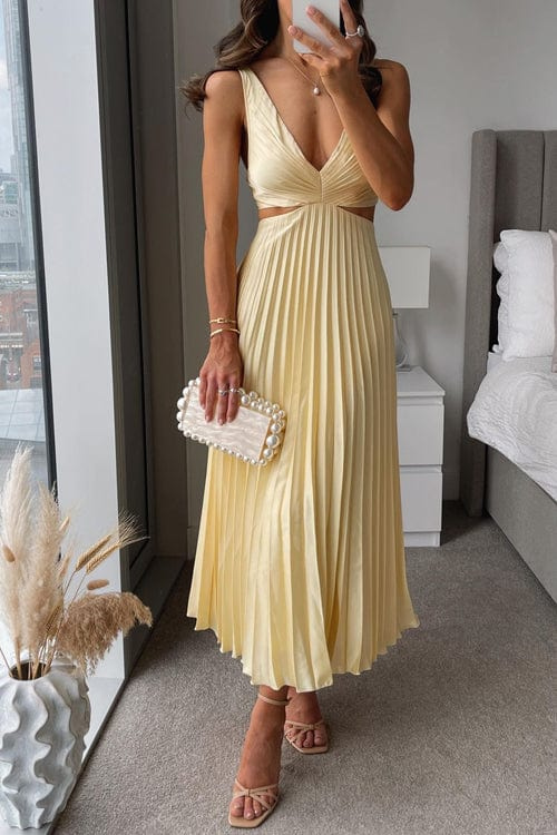 Harper – Plissé Cut-Out Dress
