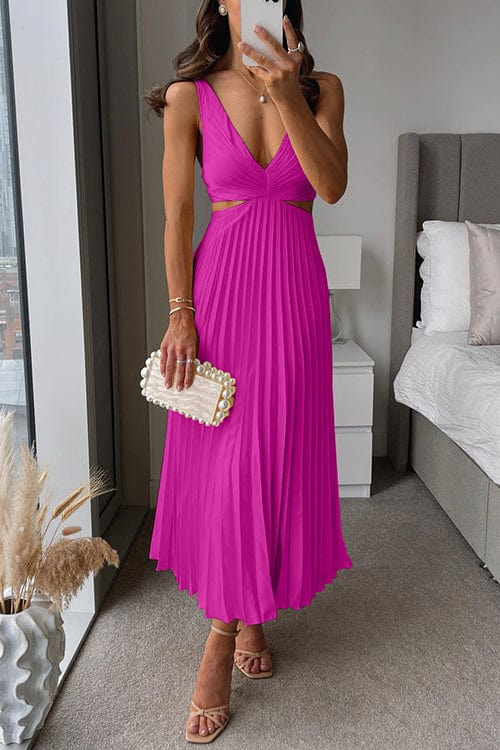 Harper – Plissé Cut-Out Dress