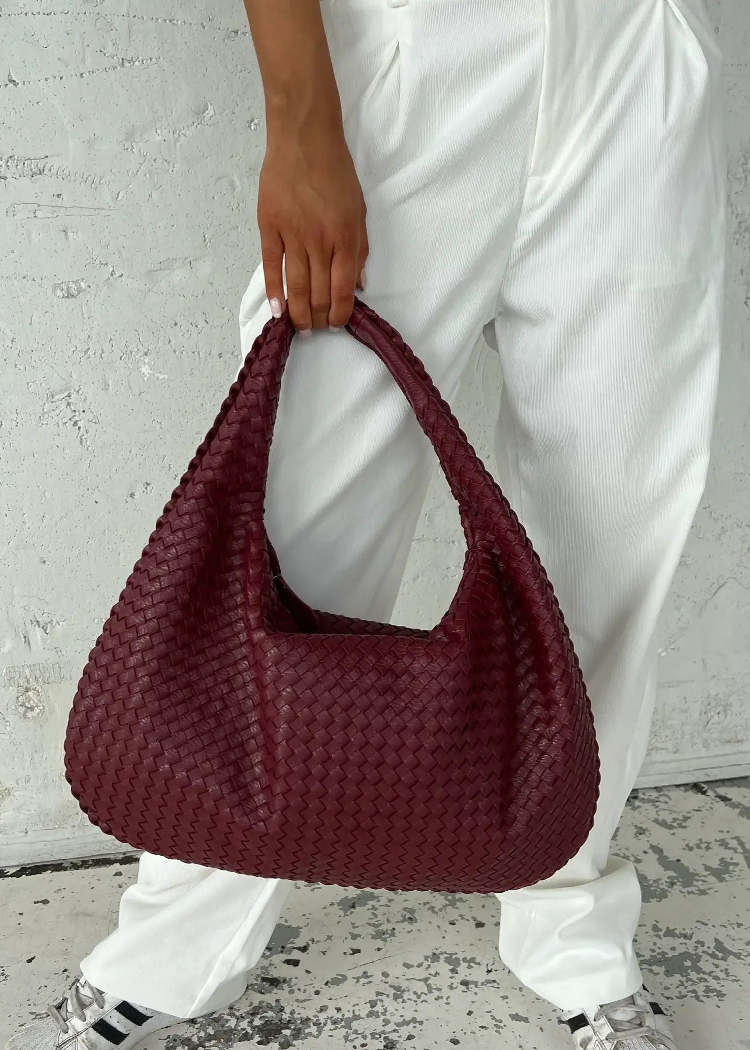 Trina - woven Lattice Shoulder Bag