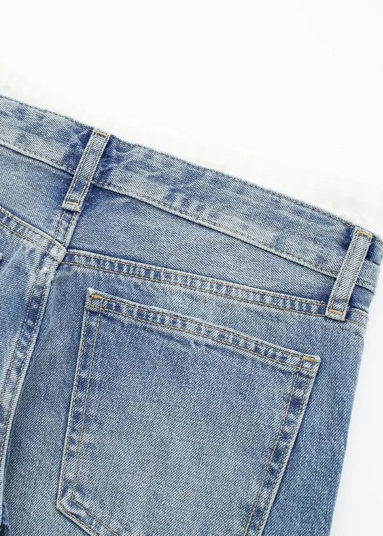 Lexi - Jean boxer droit blanc