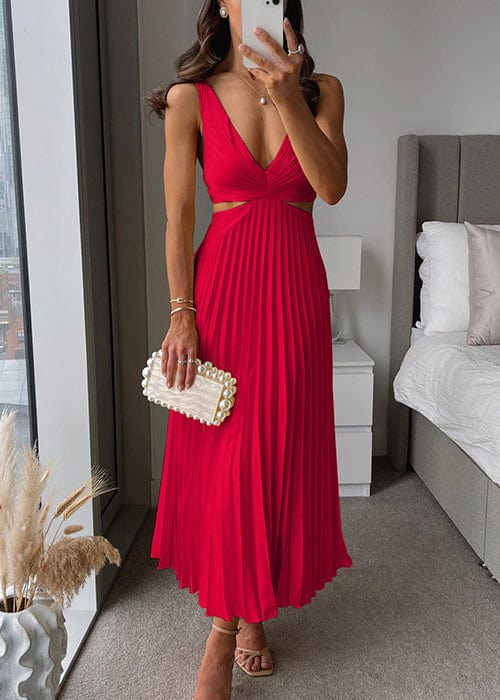 Harper – Plissé Cut-Out Dress