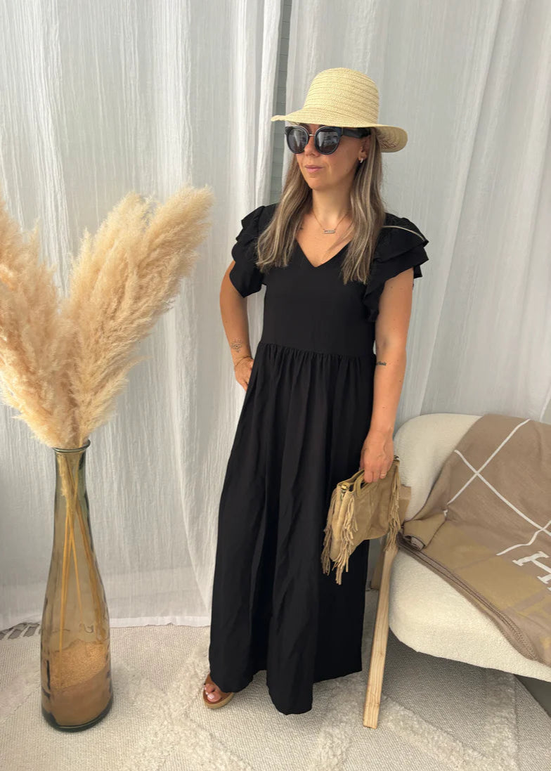 Rachel’s - V-Neck Button-Back Dress