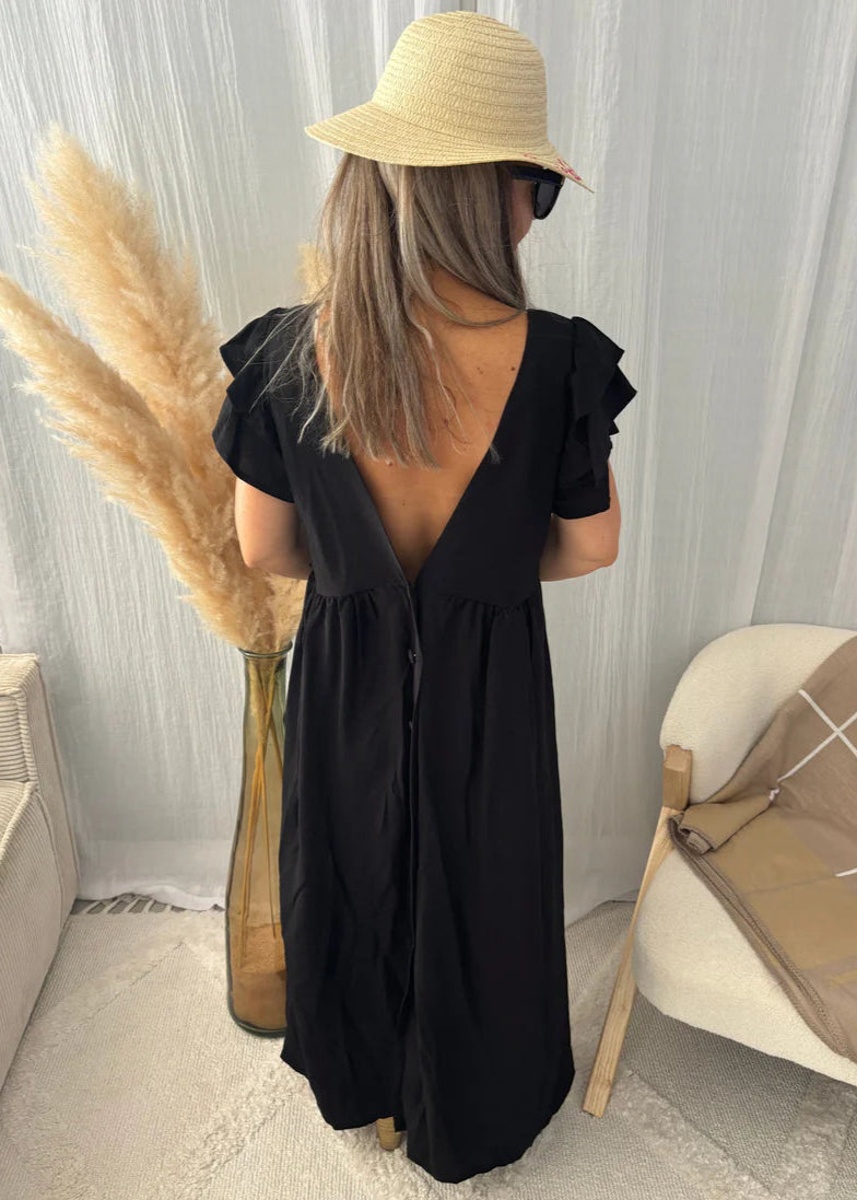 Rachel’s - V-Neck Button-Back Dress