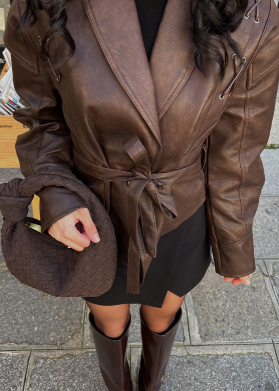 Laura - Mini sac en daim tissé
