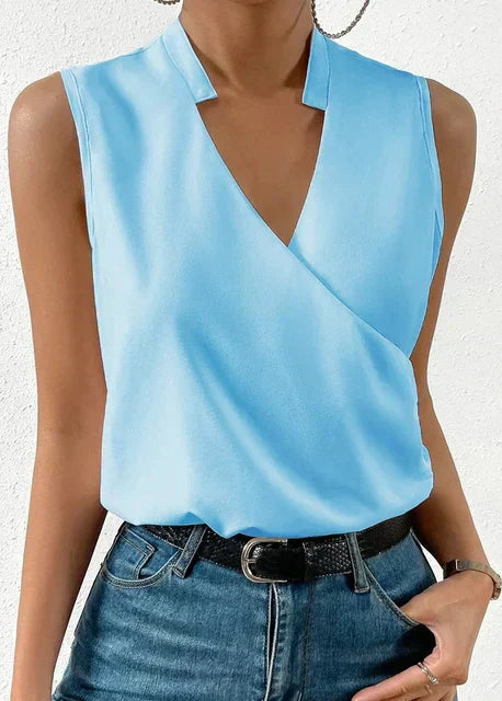 La chemise drapée élégante de Charlotte – Une sophistication intemporelle