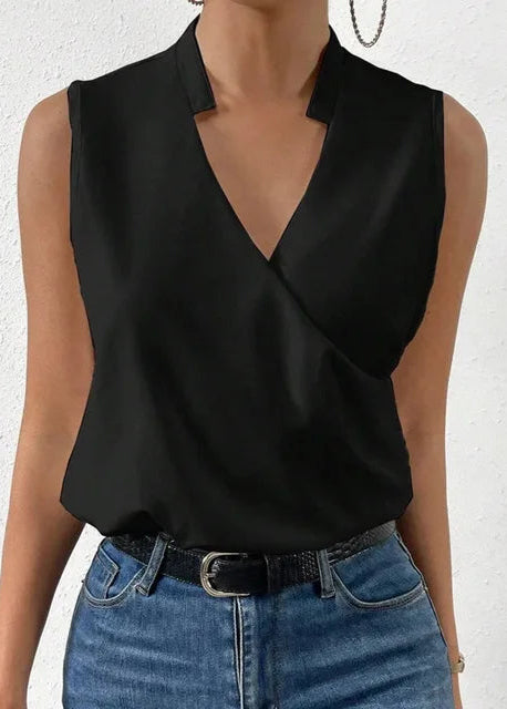 La chemise drapée élégante de Charlotte – Une sophistication intemporelle
