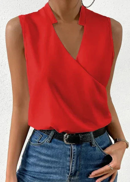 La chemise drapée élégante de Charlotte – Une sophistication intemporelle