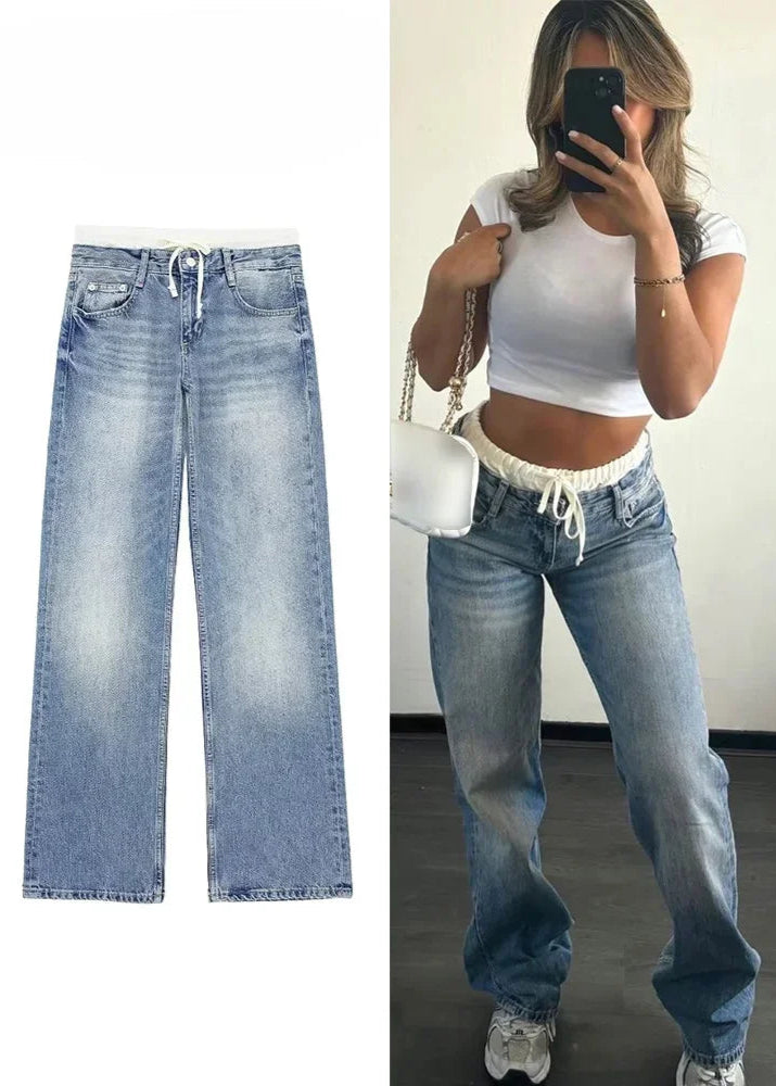 Lexi - Jean boxer droit blanc