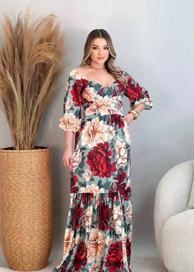 Sarah - The Penelope Floral Midi Dress