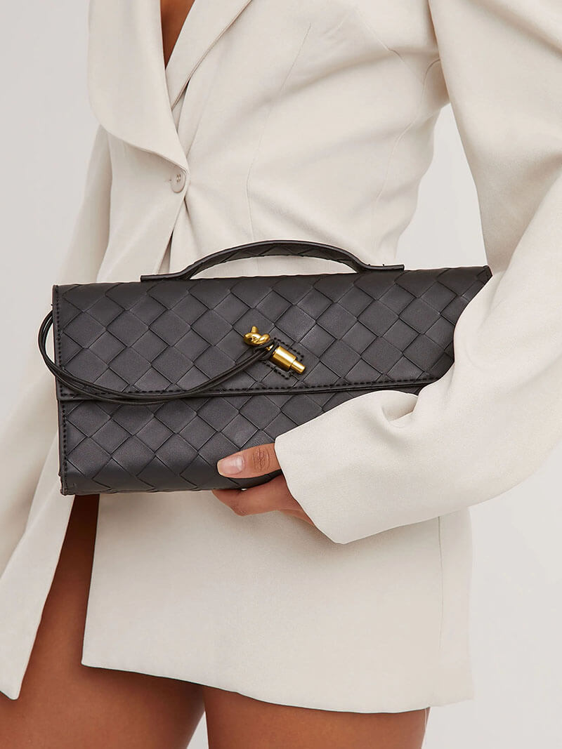Clara’s Woven Brenda Bag – Chic Sophistication in Every Detail