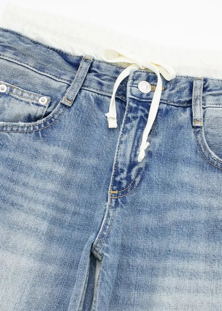 Lexi - Jean boxer droit blanc