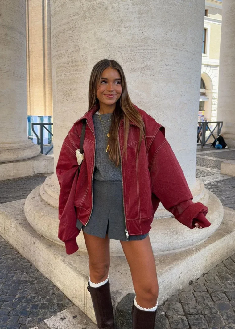 Chelsey's - Veste oversize à coutures contrastées