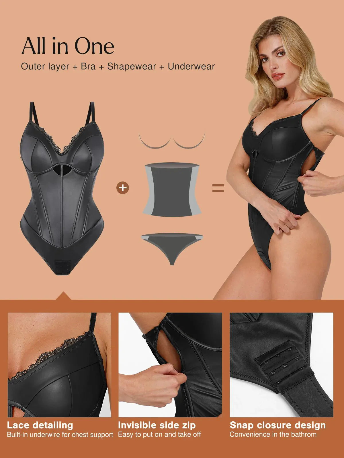 Ava - Shapewear en similicuir