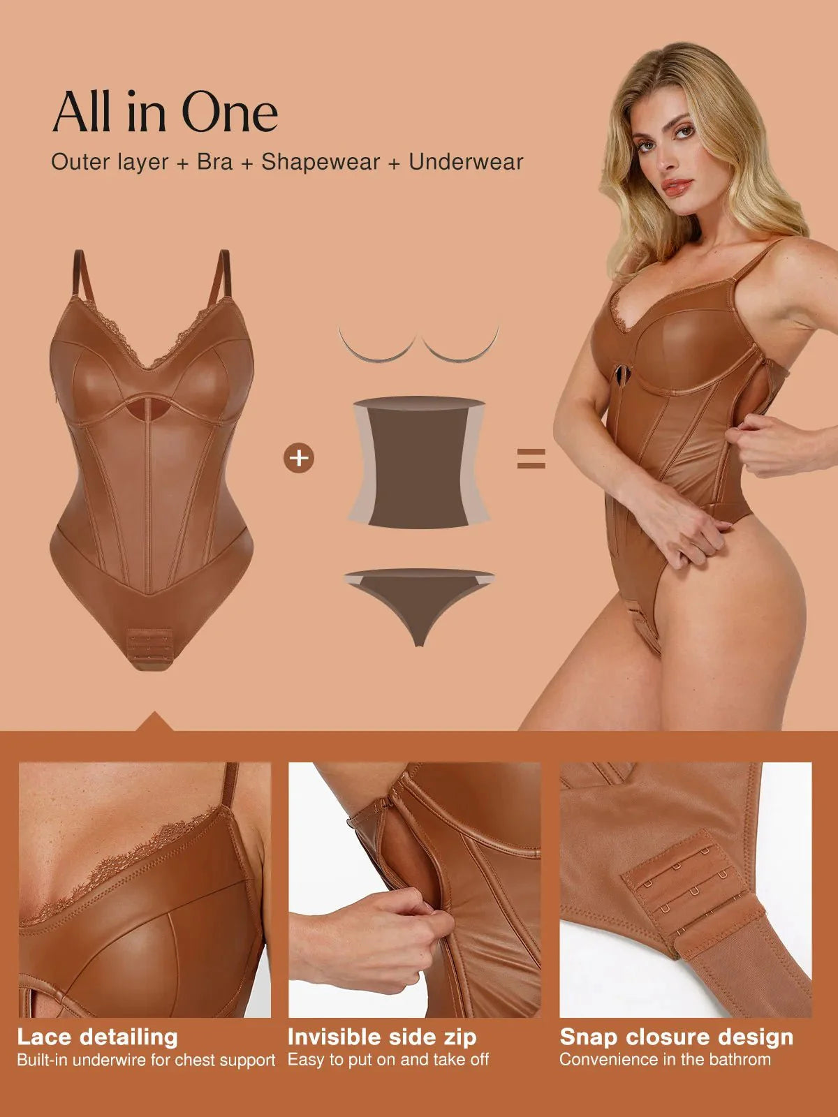 Ava - Shapewear en similicuir