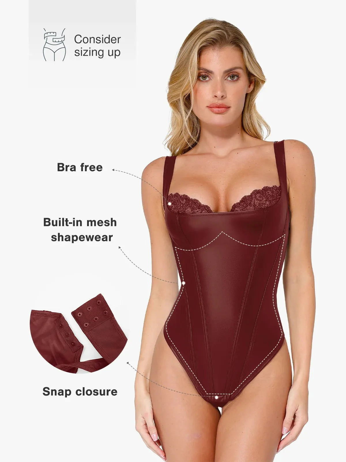 Lena - Similicuir et dentelle