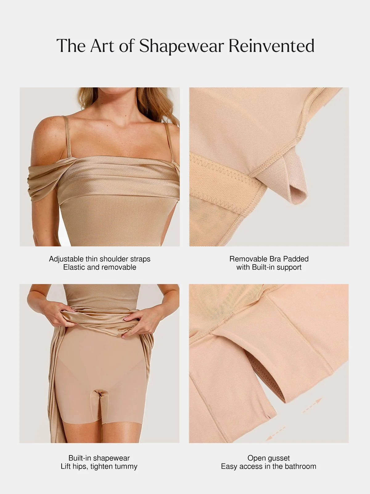 Ava - Robe longue gainante et brillante